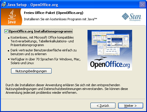 Java Setup - OpenOffice.org