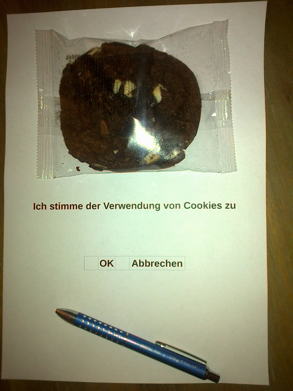 Ich stimme der Verwendung von (Schoko-) Cookies zu